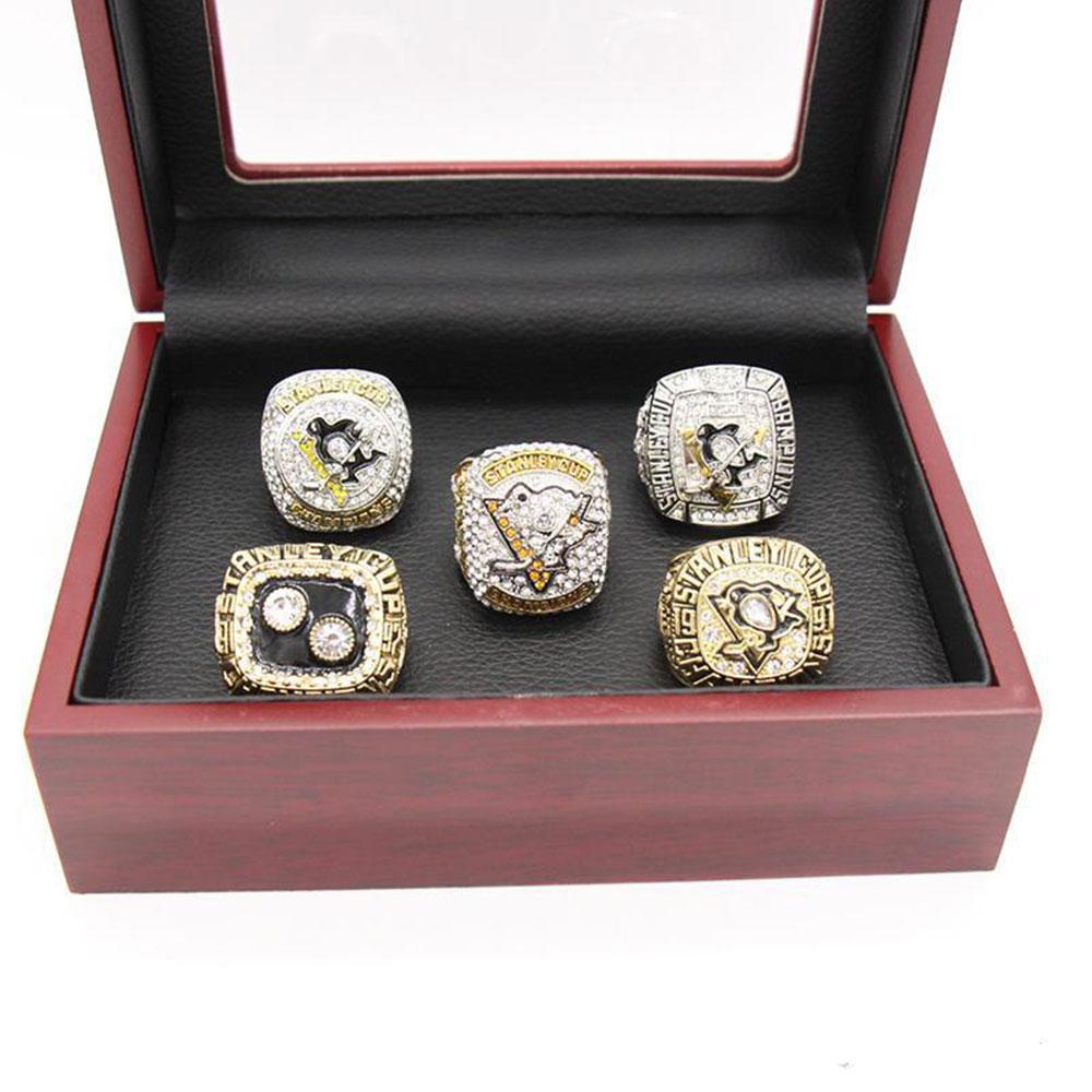 Pittsburgh Penguins Stanley Cup 5 Ring Set (1991, 1992, 2009, 2016